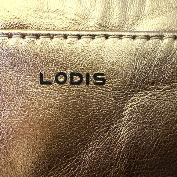 Lodis Clutch and Lodis Card Key Holder Metallic Gold Hardware NWOT - Picture 5 of 10